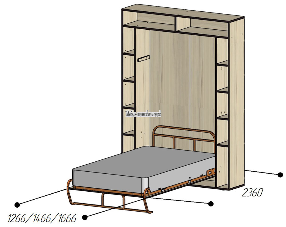 Шкаф кровать в детскую с подъемным механизмом